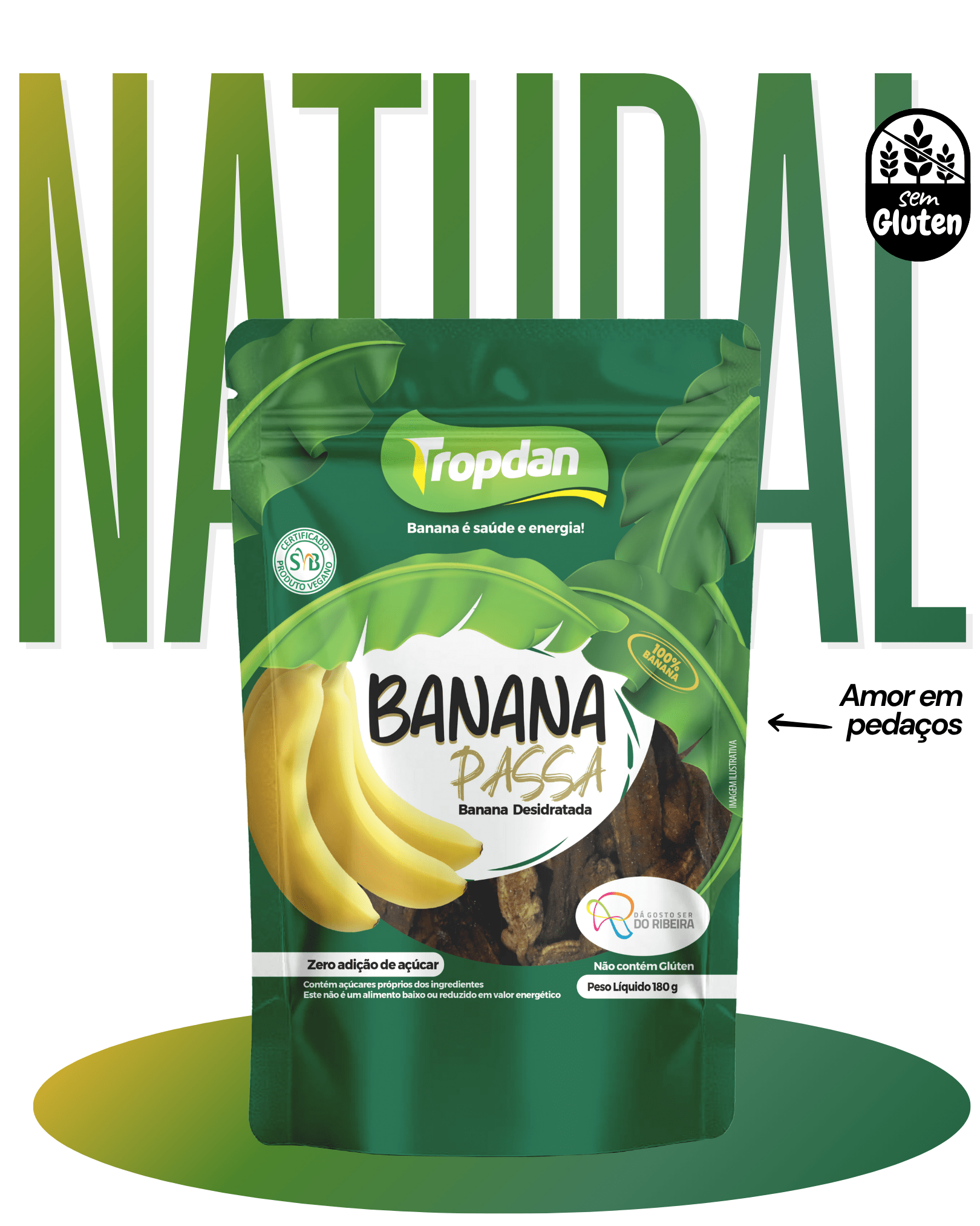 Banana Passa Pacote 180g