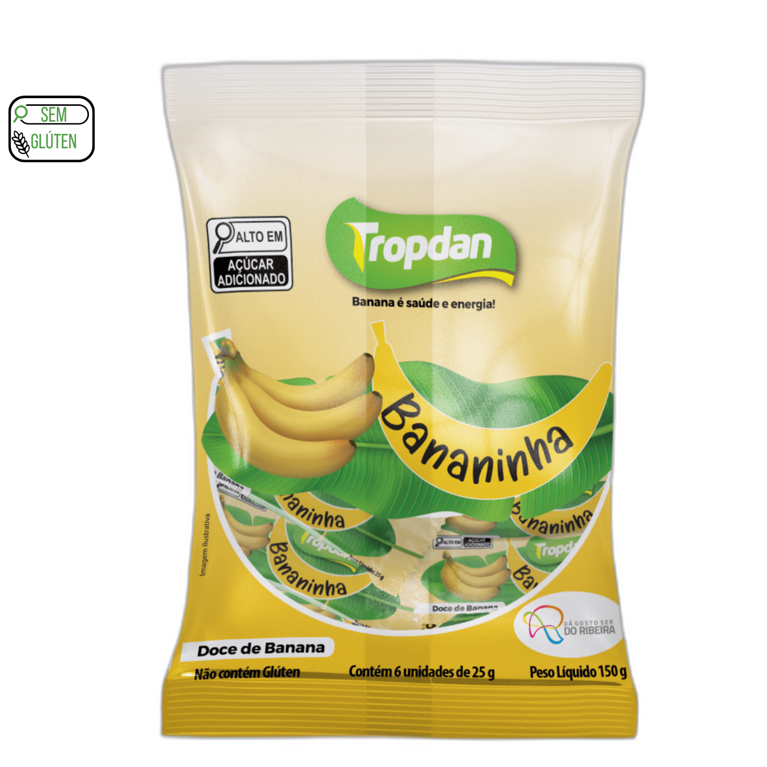 Bananinha com adição de açúcar 30g - Pacote com 6 unidades
