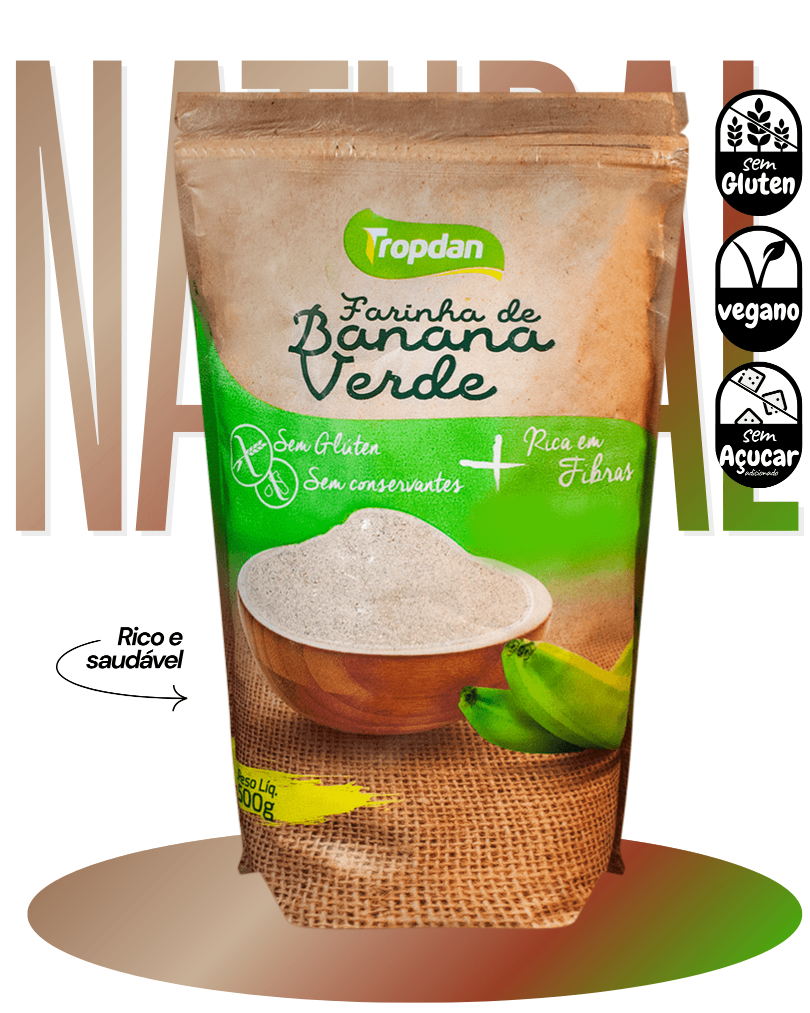 Farinha de banana verde 500g