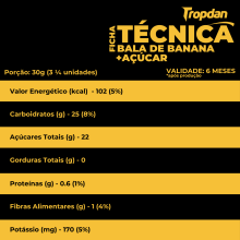 Balas de banana com adição de açúcar - Pacotes com 1Kg