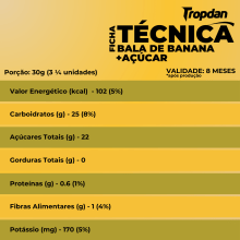 Bala de Banana com Adição de Açúcar - Pacote com 1kg