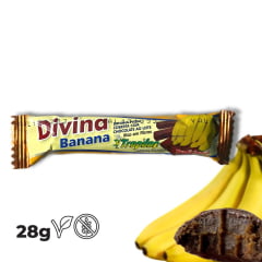 Banana Passa coberta com chocolate ao leite 28g - Display com 24 unidades