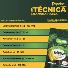 Banana Passa - Display com 18 unidades de 50g