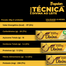 Divina coberta com chocolate ao leite - Display com 24 unidades de 28g