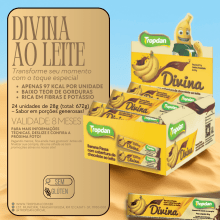 Divina coberta com chocolate ao leite - Display com 24 unidades de 28g