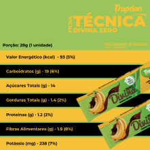 Divina coberta com chocolate Zero - Display com 24 unidades de 28g