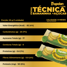 Bananinha com adição de açúcar - Pacote com 6 unidades de 25g