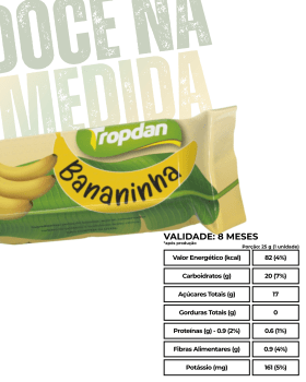 Bananinha com adição de açúcar - Pacote com 6 unidades de 25g Bananinha com adição de açúcar - Pacote com 6 unidades de 25g
