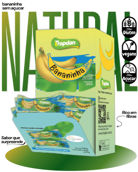 Bananinha sem adição de açúcar - Display com 30 unidades de 25g Bananinha sem adição de açúcar - Display com 30 unidades de 25g