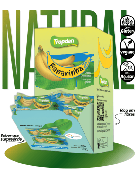 Bananinha sem adição de açúcar - Display com 30 unidades de 25g Bananinha sem adição de açúcar - Display com 30 unidades de 25g