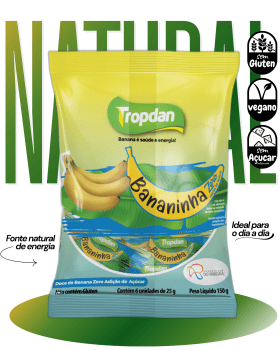 Bananinha sem adição de açúcar - Pacote com 6 unidades de 25g Bananinha sem adição de açúcar - Pacote com 6 unidades de 25g
