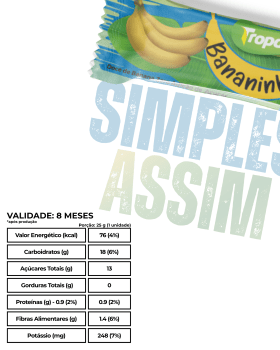Bananinha sem adição de açúcar - Pacote com 6 unidades de 25g Bananinha sem adição de açúcar - Pacote com 6 unidades de 25g