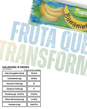 Bananinha sem adição de açúcar - Pacote 6x25g