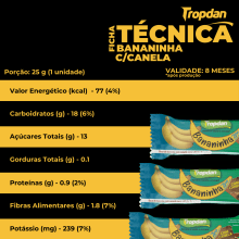 Bananinha Tropdan Com Canela 30 uni - 25g