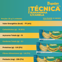 Bananinha Tropdan Com Canela 30 uni - 25g