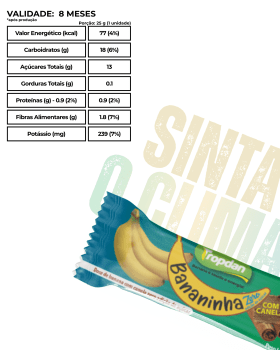 Bananinha Tropdan Com Canela 30 uni - 25g Bananinha Tropdan Com Canela 30 uni - 25g