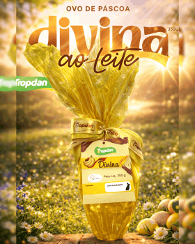 Ovo da Pascoa Ao Leite - 350g Chocolate e Pedaços de Banana Passa